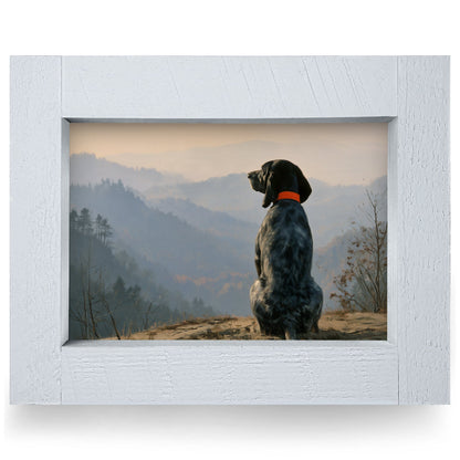 Tennessee Bluetick Coonhound | Real Wood Framed Wall Art Print