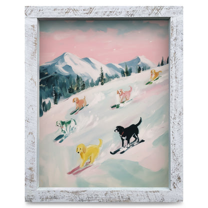 Slope Dogs | Real Wood Framed Wall Art Print