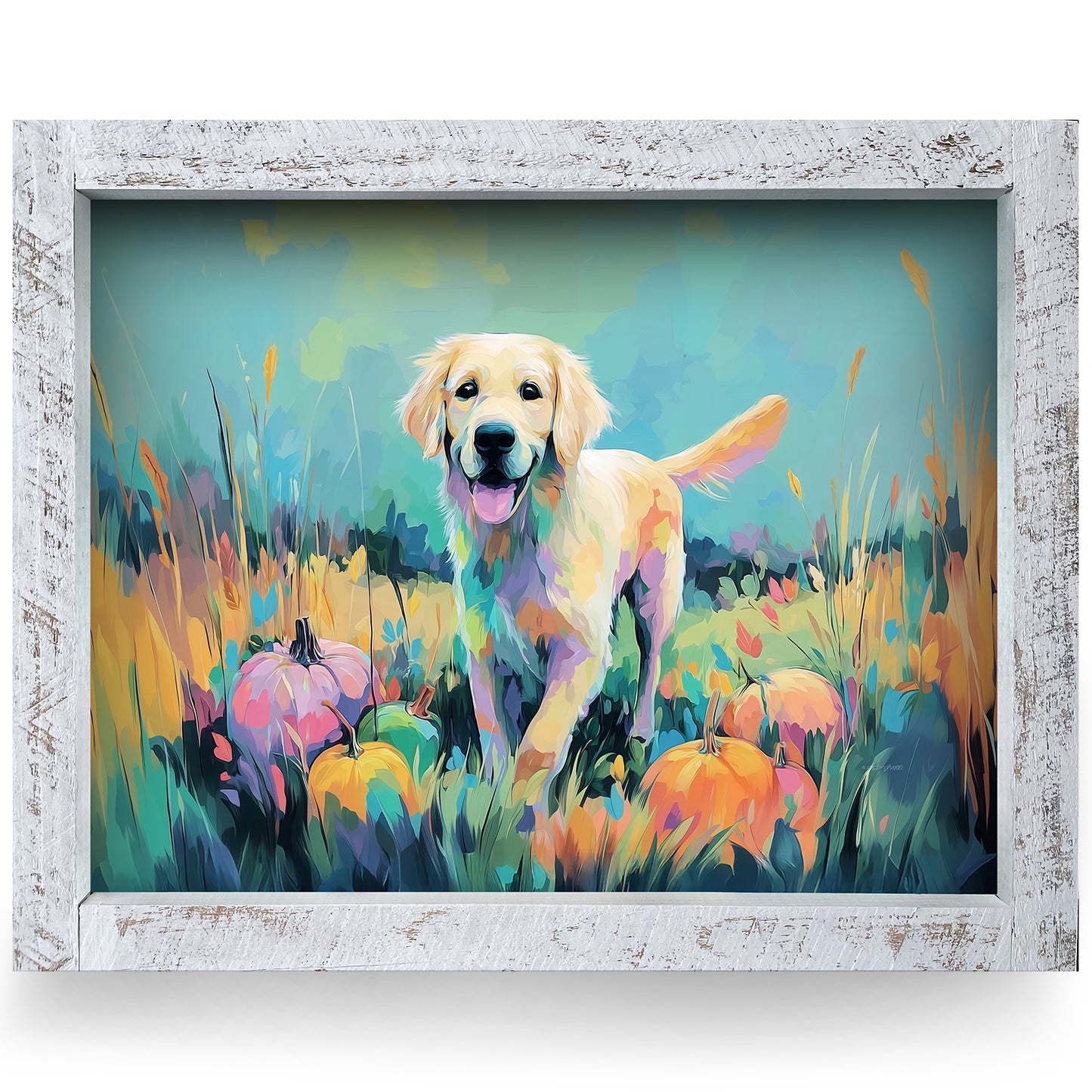 Fall Golden Hour | Real Wood Framed Wall Art Print | Horizontal