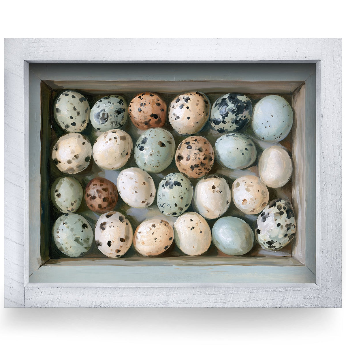 Speckled Egg Collection | Real Wood Framed Wall Art Print