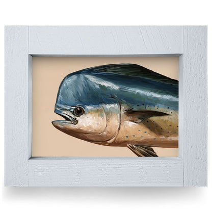 Mahi Mahi Portrait | Real Wood Framed Wall Art Print
