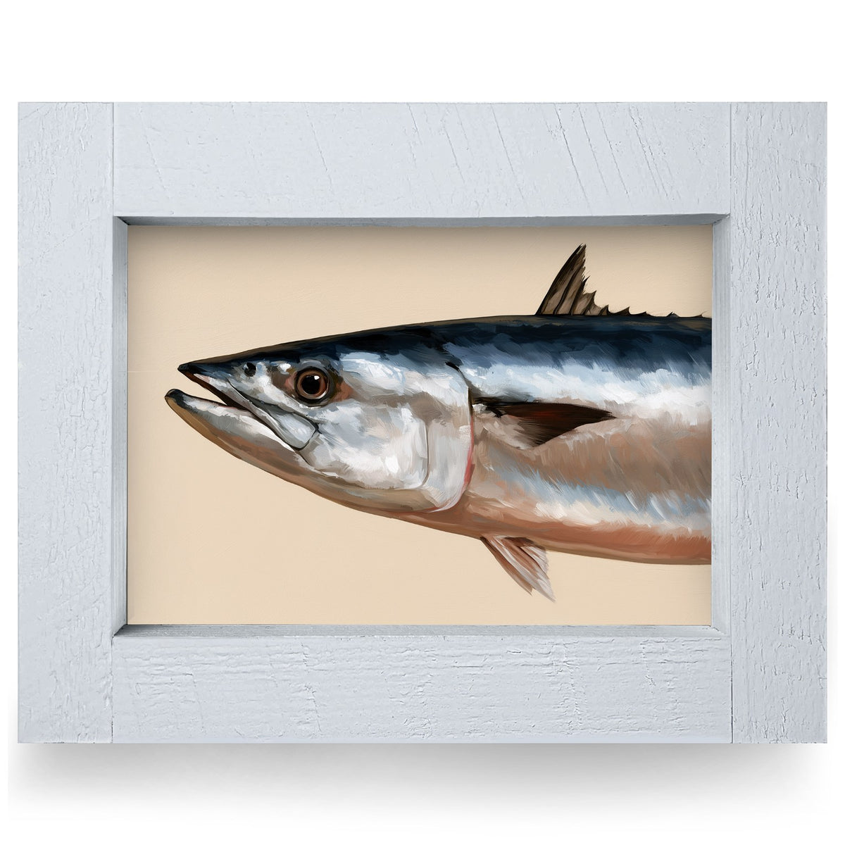King Mackerel Portrait | Real Wood Framed Wall Art Print