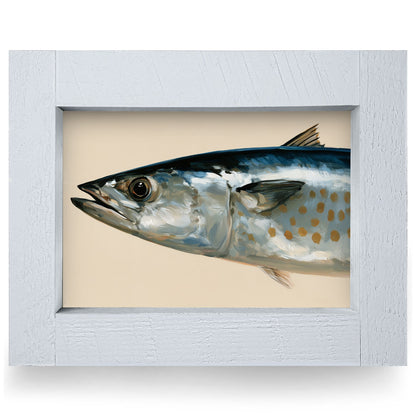 Spanish Mackerel Portrait | Real Wood Framed Wall Art Print