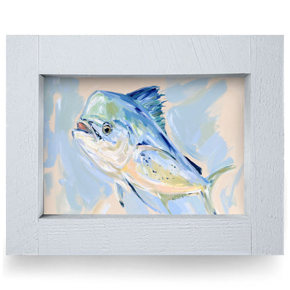 Painted Mahi Mahi | Real Wood Framed Wall Art Print