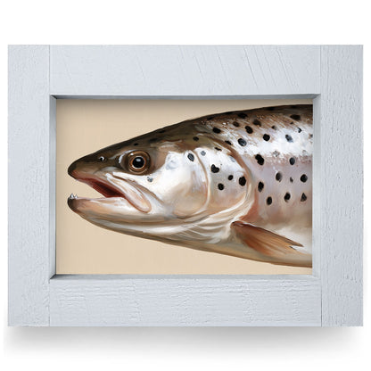 Spotted Trout Portrait | Real Wood Framed Wall Art Print