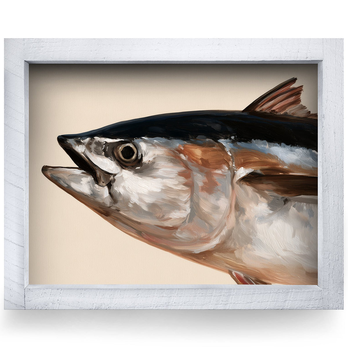 Bluefin Tuna Portrait | Real Wood Framed Wall Art Print