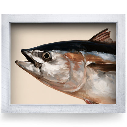 Bluefin Tuna Portrait | Real Wood Framed Wall Art Print