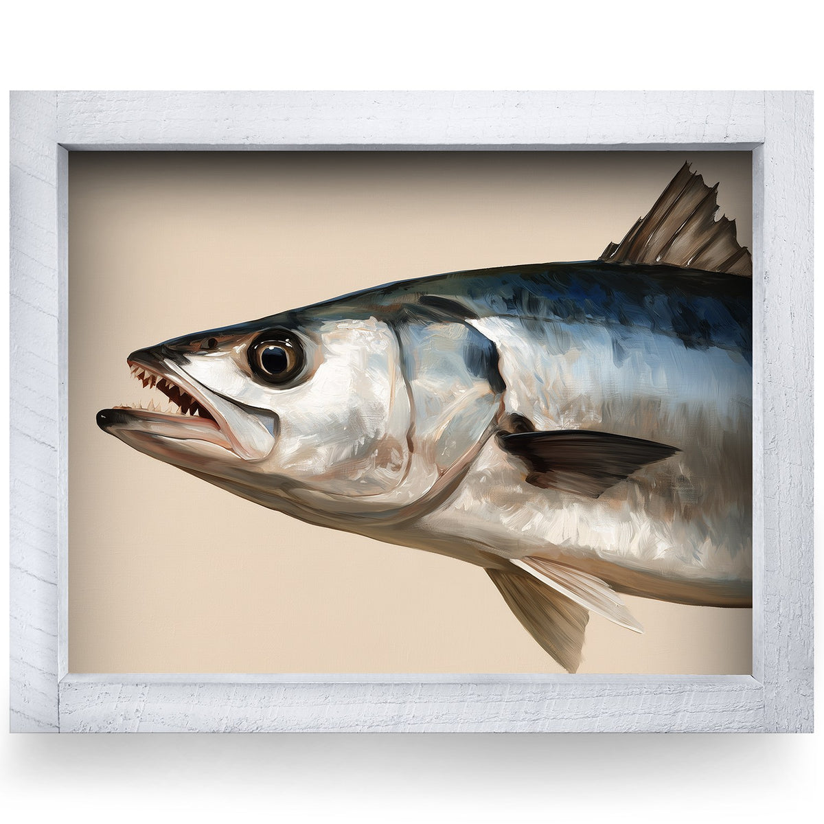 King Mackerel Study | Real Wood Framed Wall Art Print