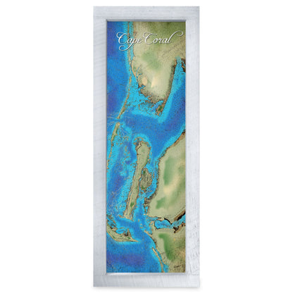 Cape San Blas, Florida Map | Real Wood Framed Wall Art Print