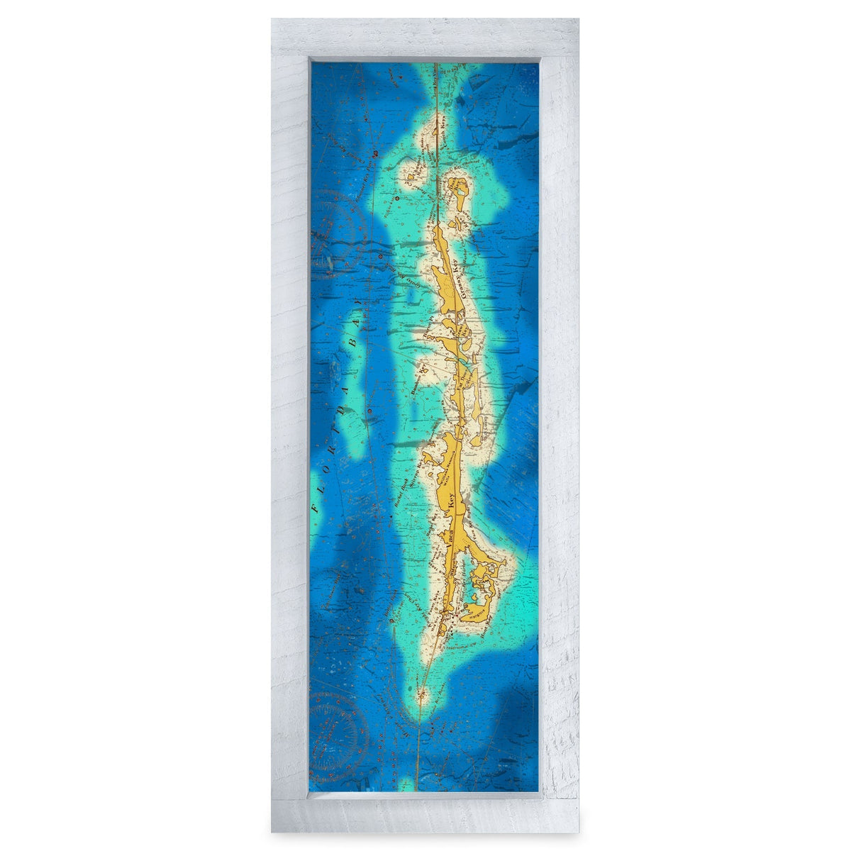 Marathon, Florida Map | Real Wood Framed Wall Art Print