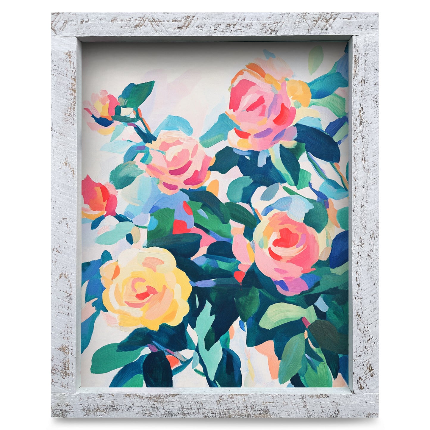 Roses | Real Wood Framed Wall Art Print