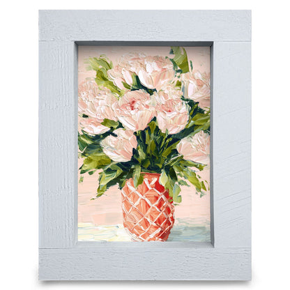 Pretty in Peonies | Real Wood Framed Wall Art Print
