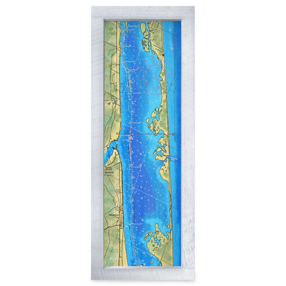 Sebastian, Florida Map | Real Wood Framed Wall Art Print