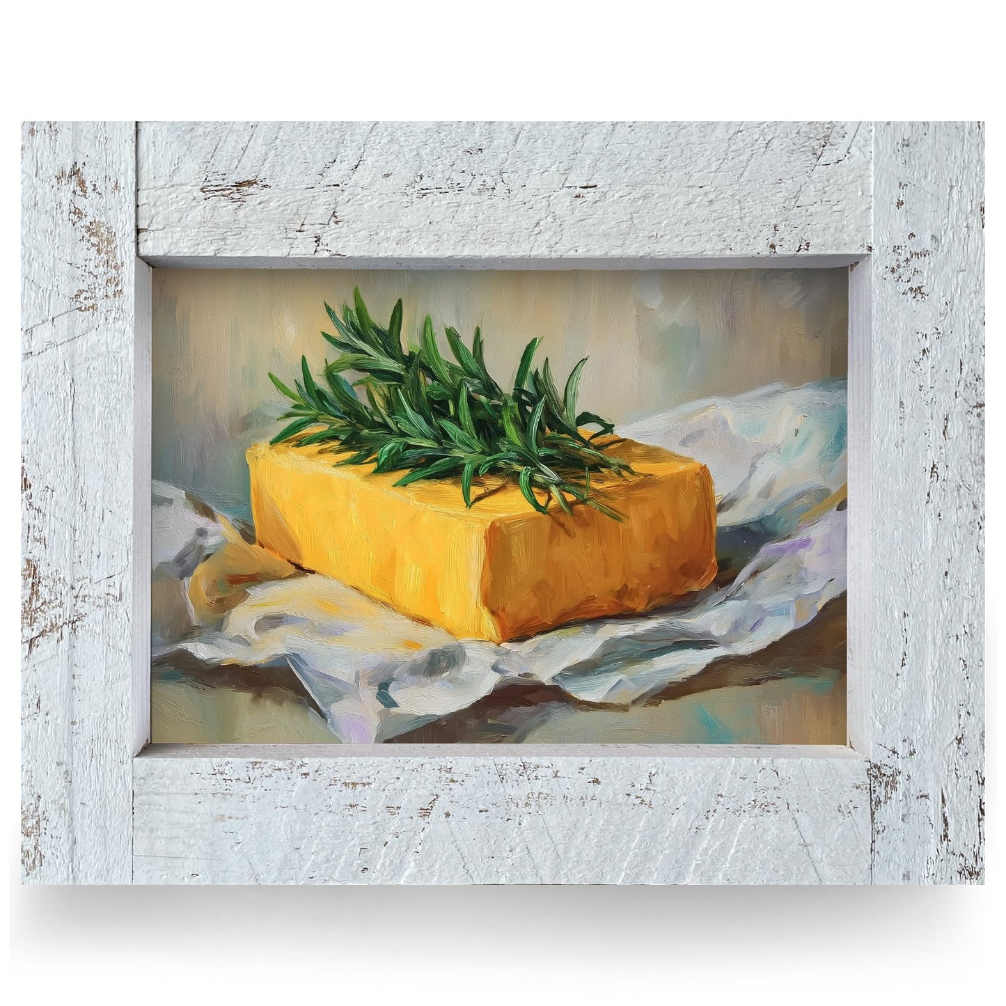 Rosemary Butter | Real Wood Framed Wall Art Print