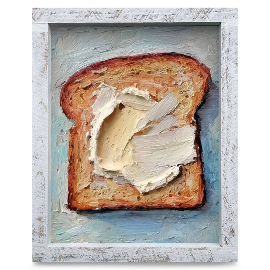 Buttered Toast | Real Wood Framed Wall Art Print