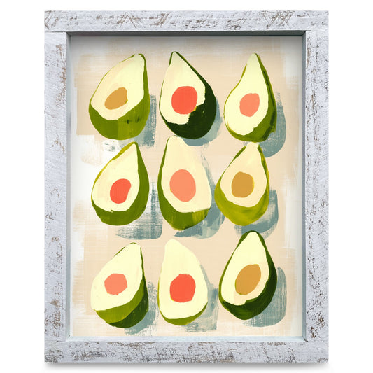 Avocado Medley | Real Wood Framed Wall Art Print