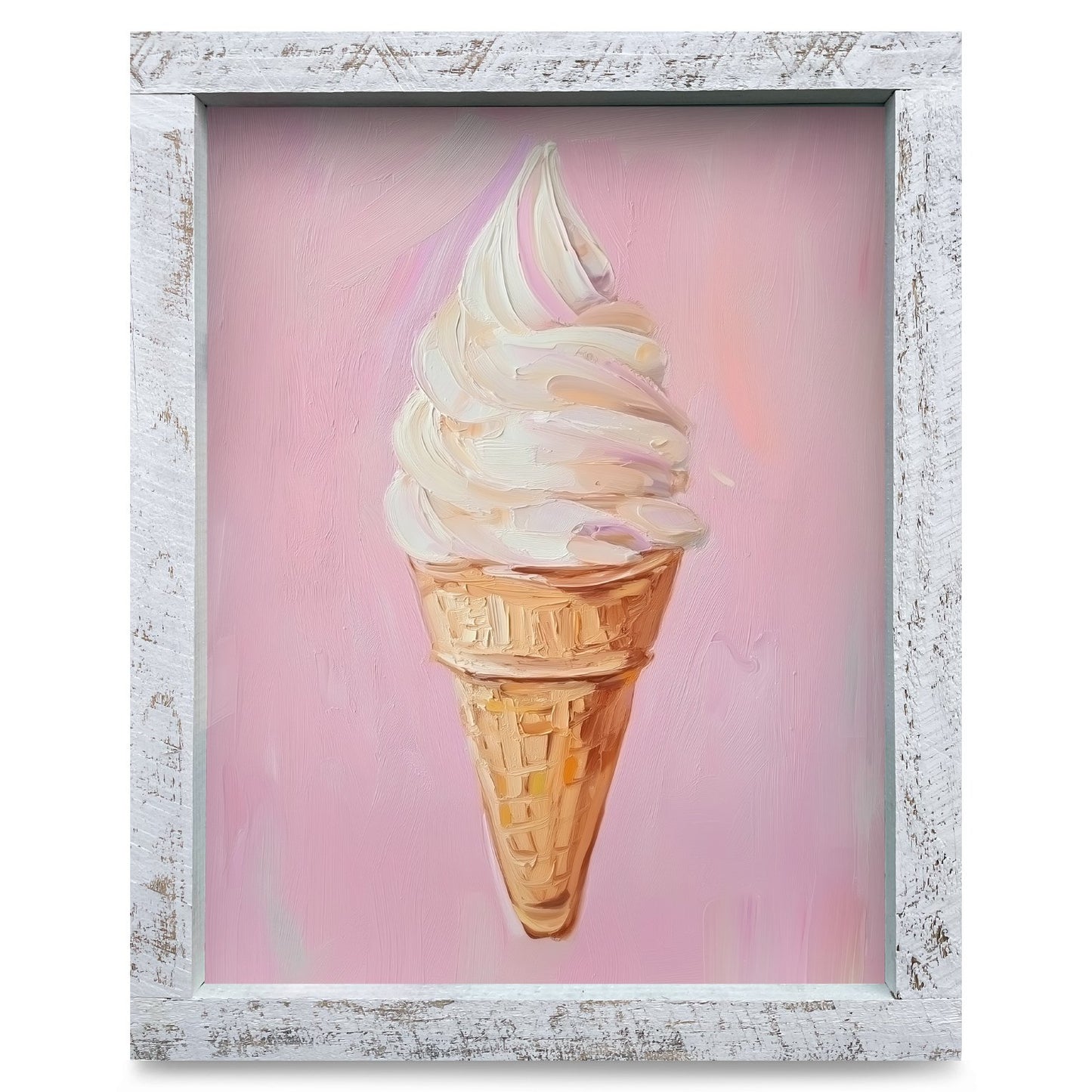 Soft Serve Swirl | Real Wood Framed Wall Art Print