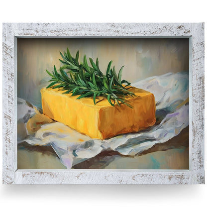 Rosemary Butter | Real Wood Framed Wall Art Print