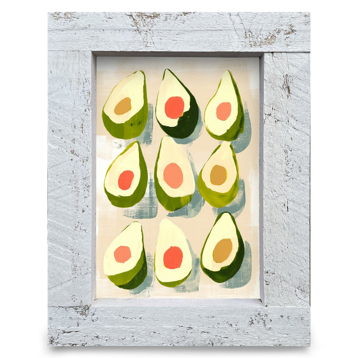 Avocado Medley | Real Wood Framed Wall Art Print