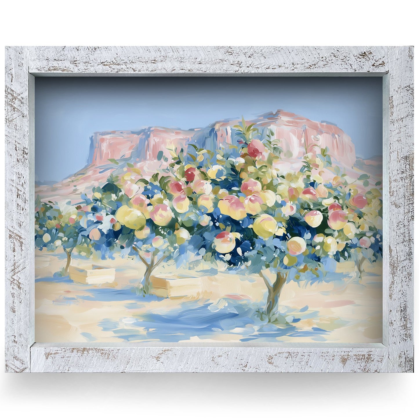 Canyon Fruit Orchard | Real Wood Framed Wall Art Print