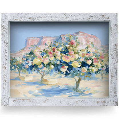 Canyon Fruit Orchard | Real Wood Framed Wall Art Print