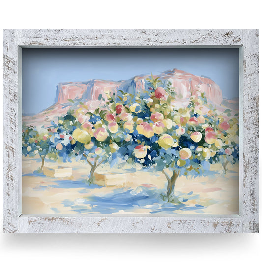 Canyon Fruit Orchard | Real Wood Framed Wall Art Print