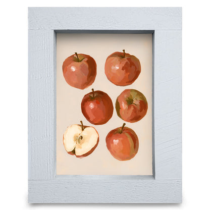 Red Apple Harvest | Real Wood Framed Wall Art Print