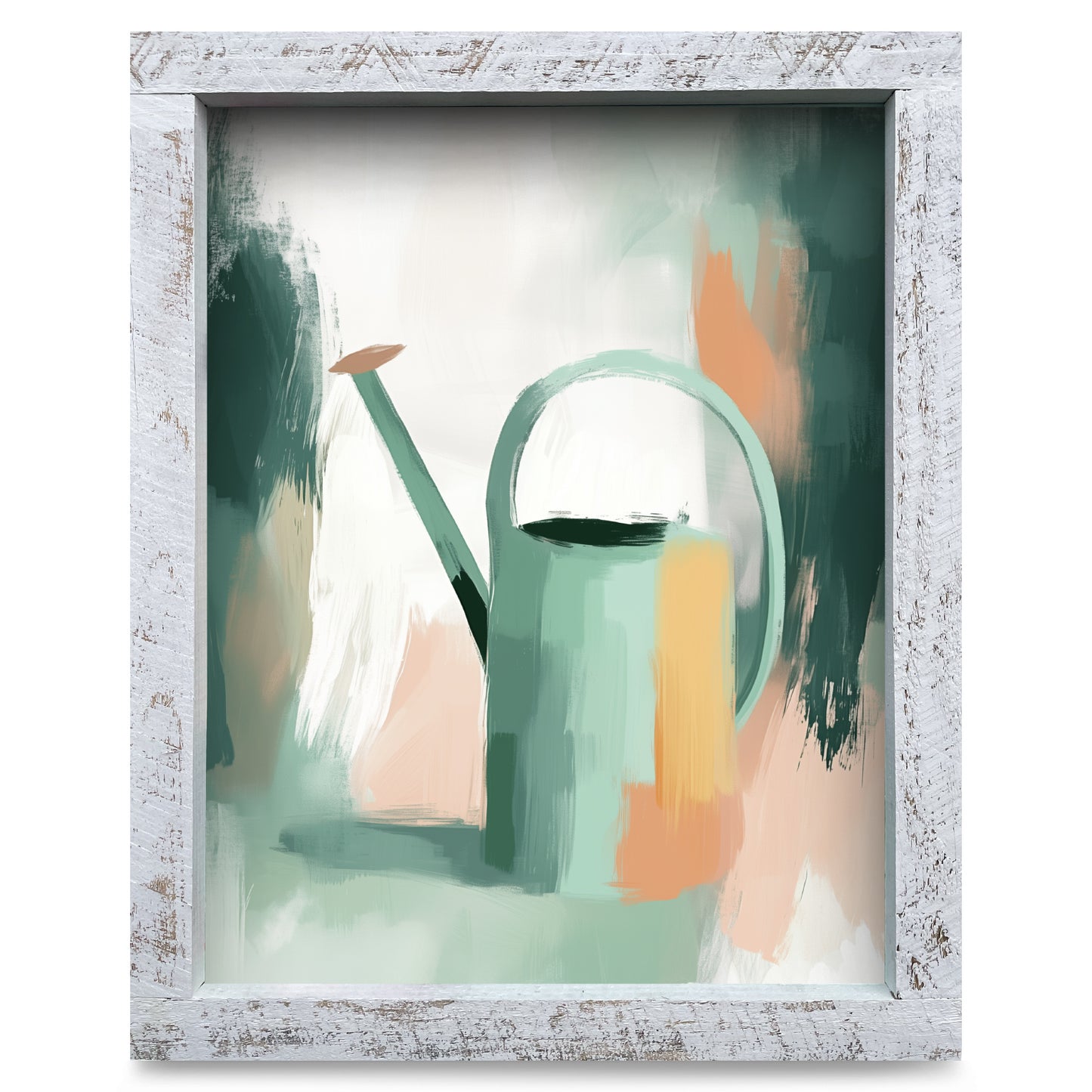 Watering Can | Real Wood Framed Wall Art Print