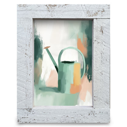 Watering Can | Real Wood Framed Wall Art Print