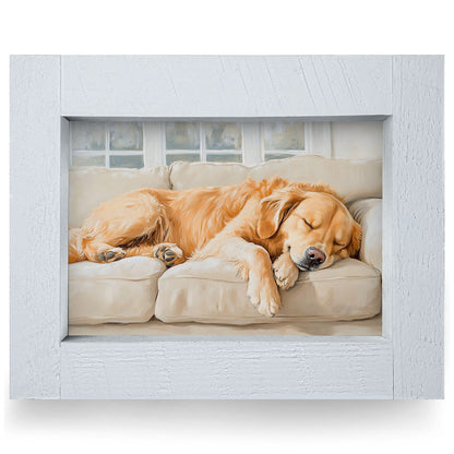 Golden Slumbers | Real Wood Framed Wall Art Print | Horizontal