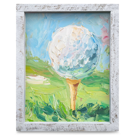 Sunlit Golf Drive | Real Wood Framed Wall Art Print