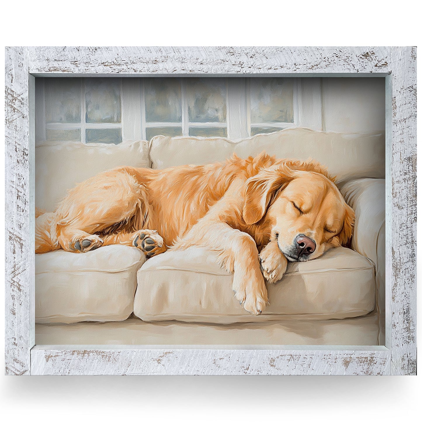 Golden Slumbers | Real Wood Framed Wall Art Print | Horizontal