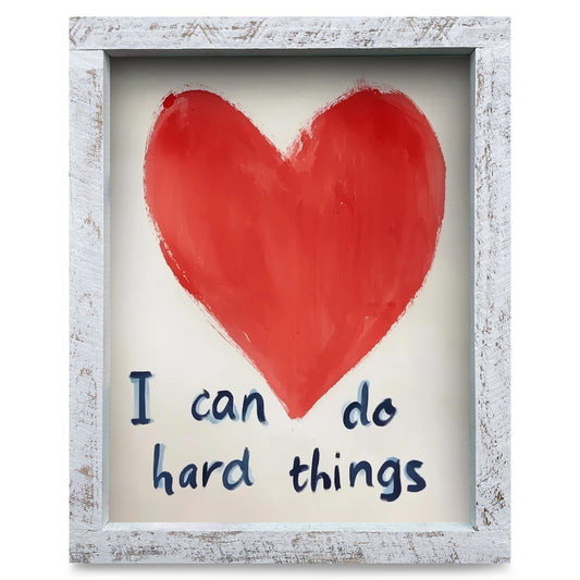 I Can Do Hard Things | Real Wood Framed Wall Art Print