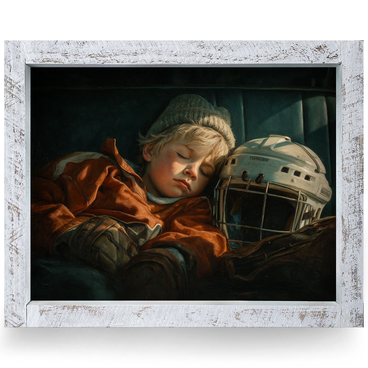 Hockey Dreams | Real Wood Framed Wall Art Print