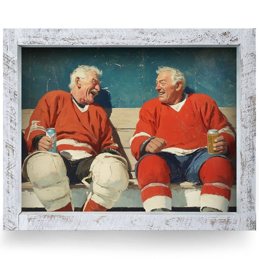 Beer League Legends | Real Wood Framed Wall Art Print