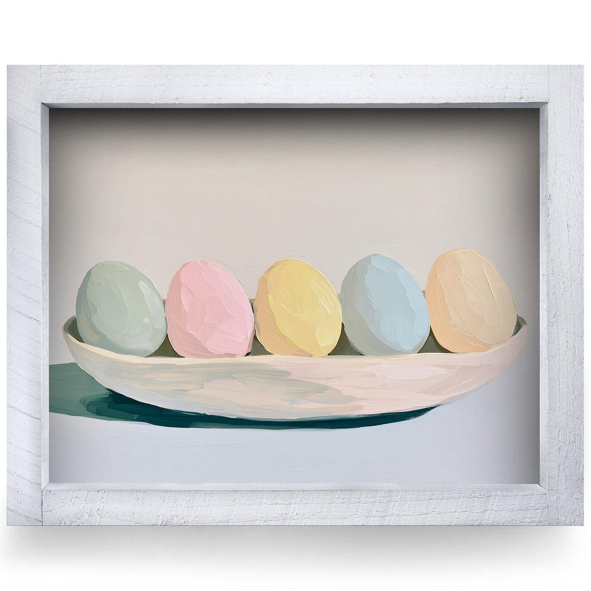Pastel Easter Eggs | Real Wood Framed Wall Art Print
