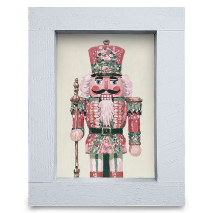 Rose Floral Nutcracker | Real Wood Framed Wall Art Print