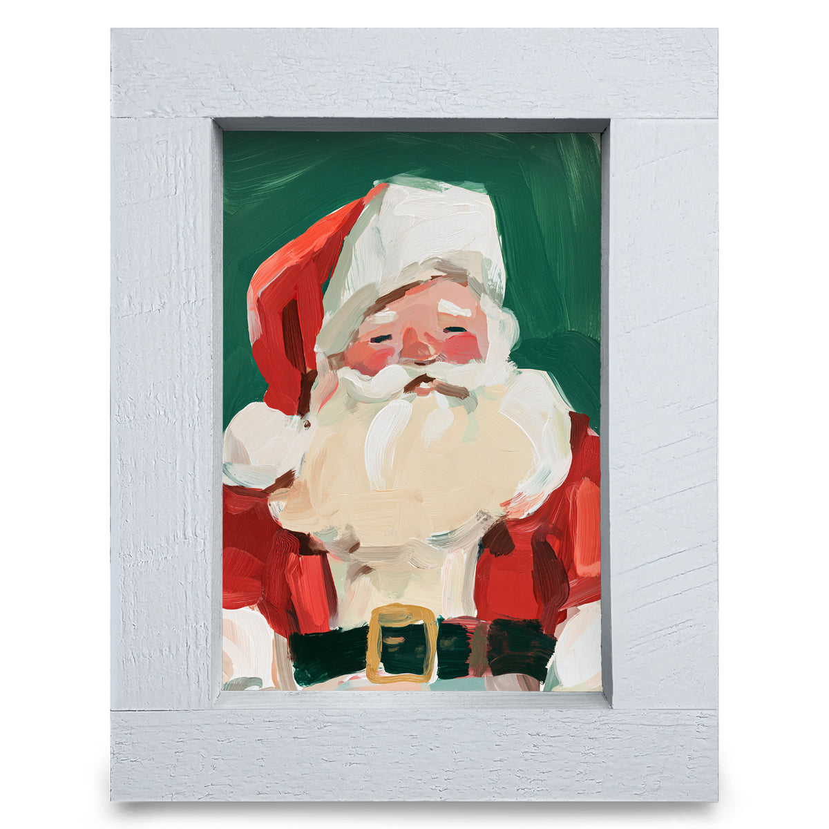 Classic Santa Portrait | Real Wood Framed Wall Art Print