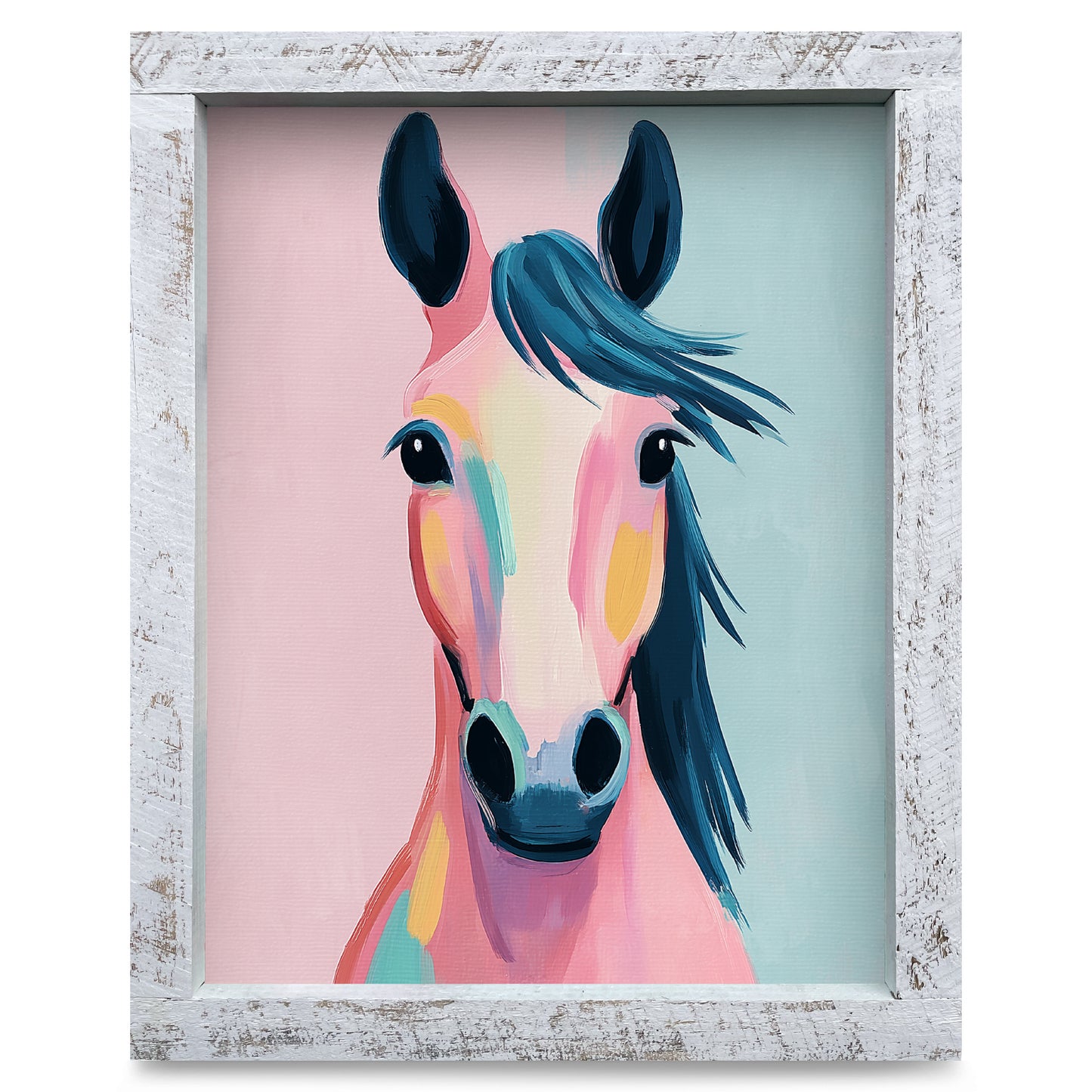 Radiant Pony Portrait | Real Wood Framed Wall Art Print