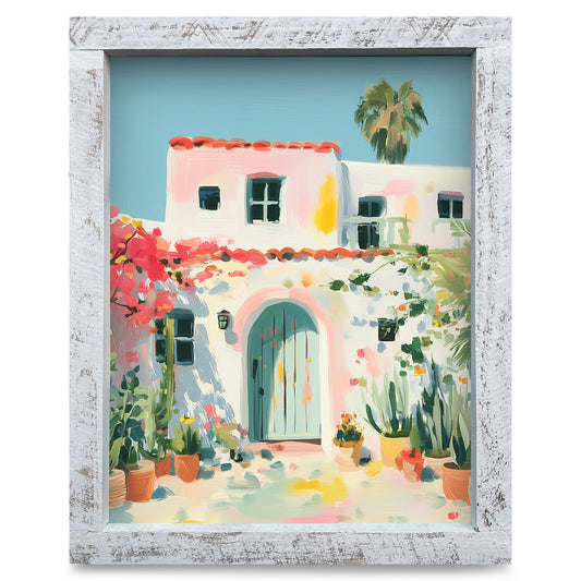Desert Courtyard | Real Wood Framed Wall Art Print