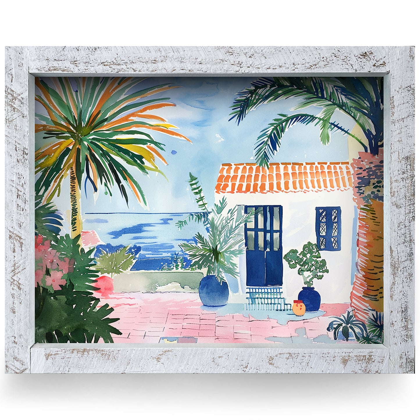 Coastal Paradise | Real Wood Framed Wall Art Print