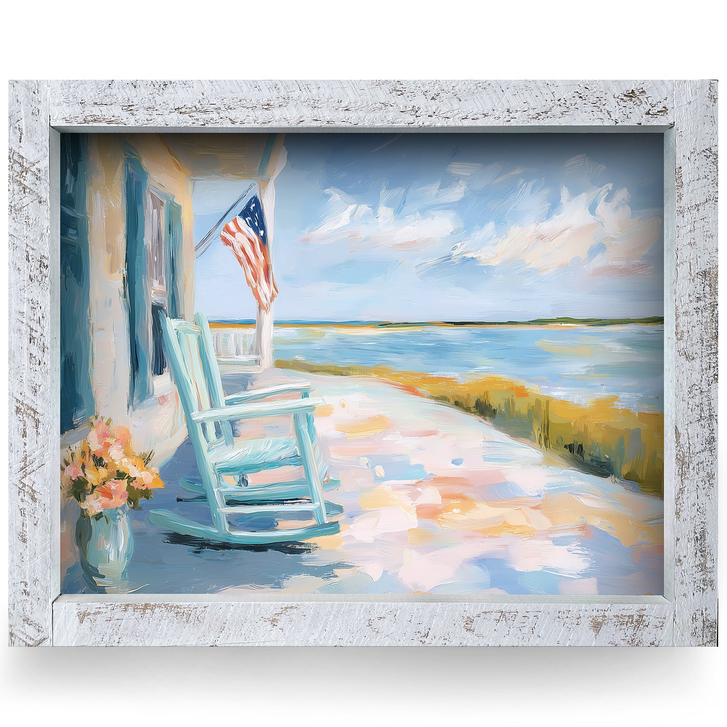 The American Coast | Real Wood Framed Wall Art Print