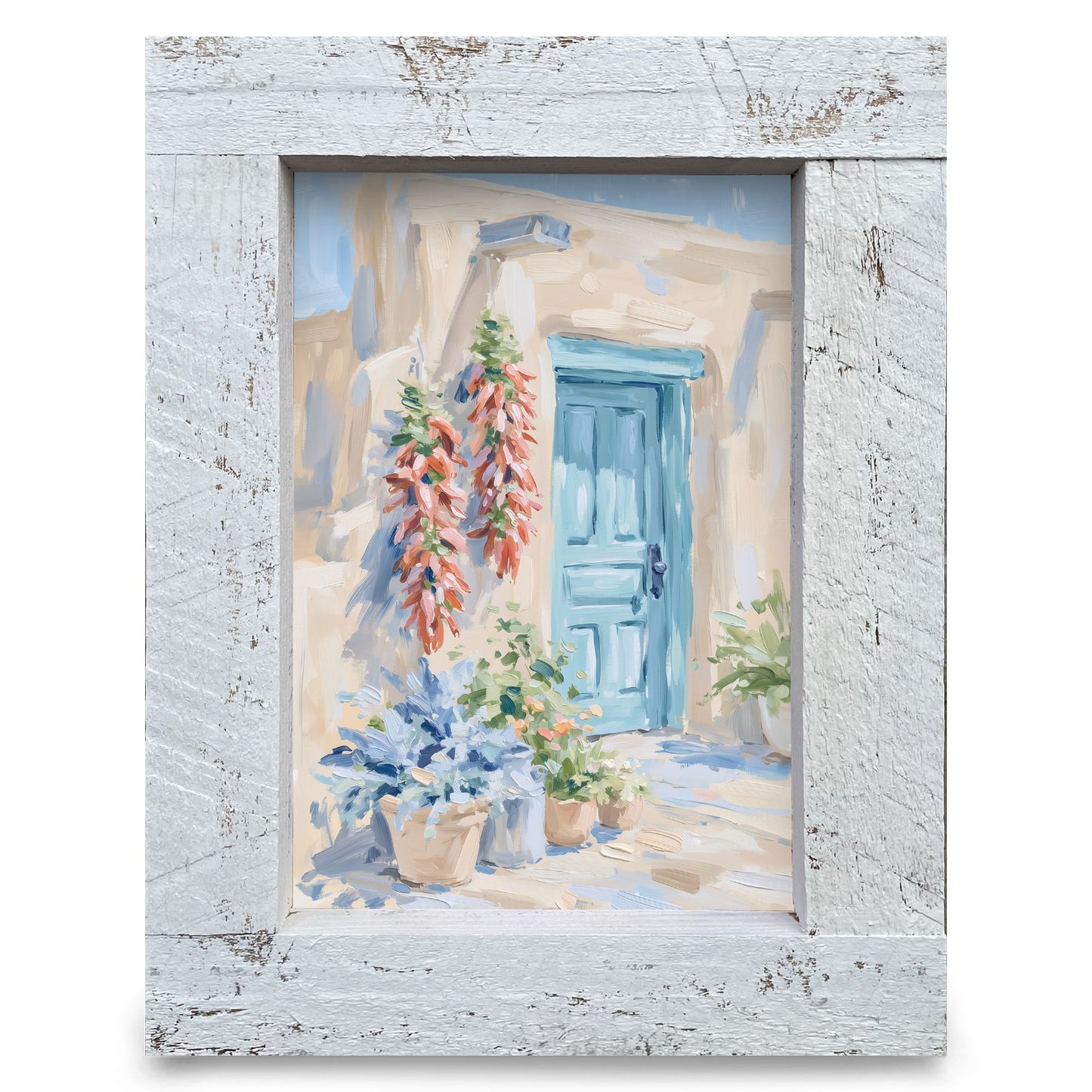 Southwest Turquoise Door | Real Wood Framed Wall Art Print