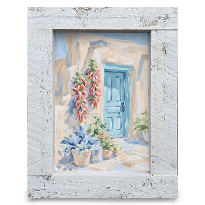 Southwest Turquoise Door | Real Wood Framed Wall Art Print