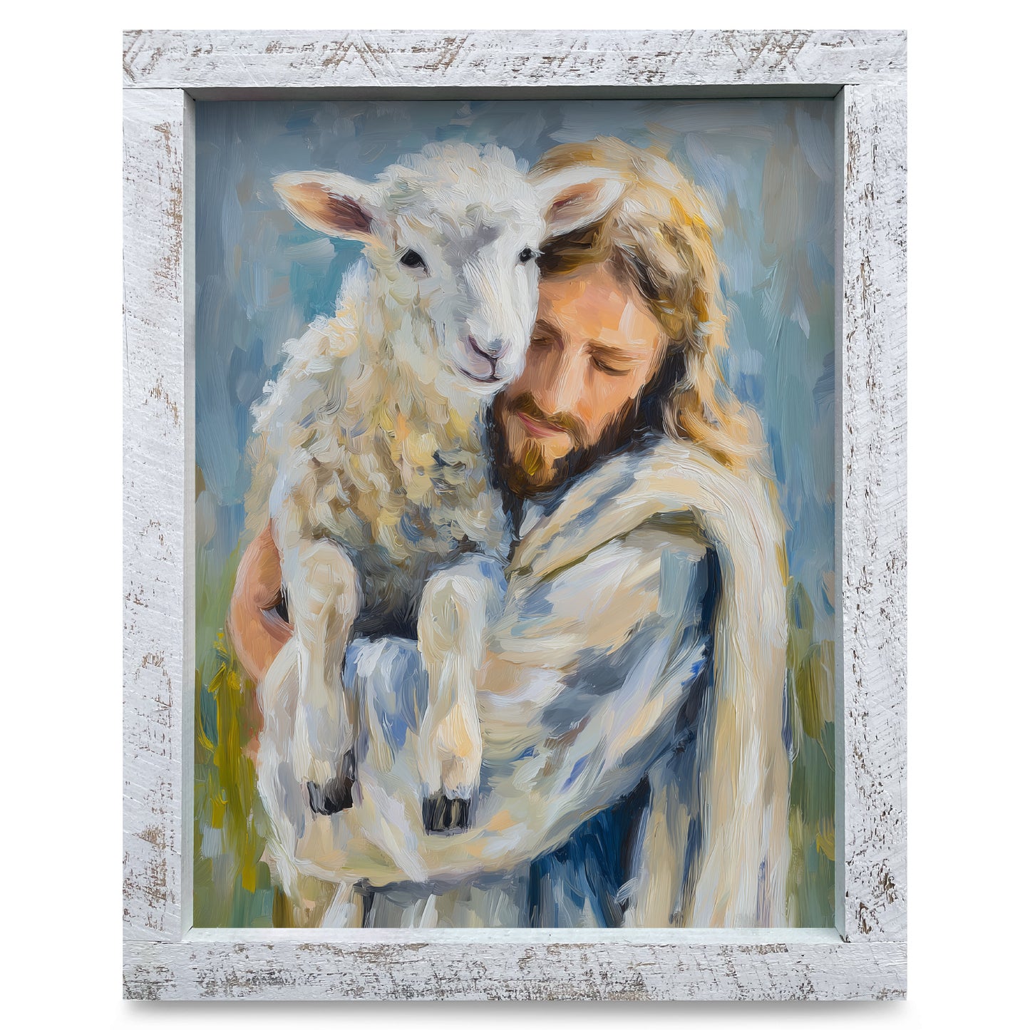 The Good Shepherd | Real Wood Framed Wall Art Print