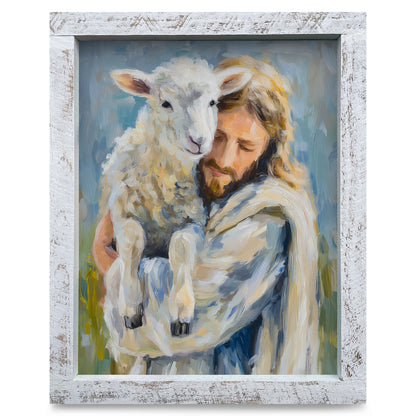 The Good Shepherd | Real Wood Framed Wall Art Print
