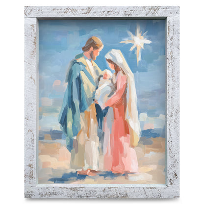 Holy Family | Real Wood Framed Wall Art Print