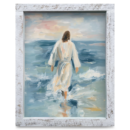 Walk On Water | Real Wood Framed Wall Art Print