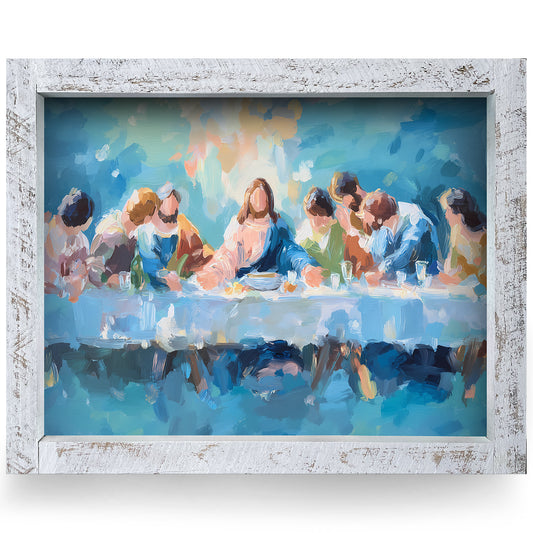 Last Supper | Real Wood Framed Wall Art Print