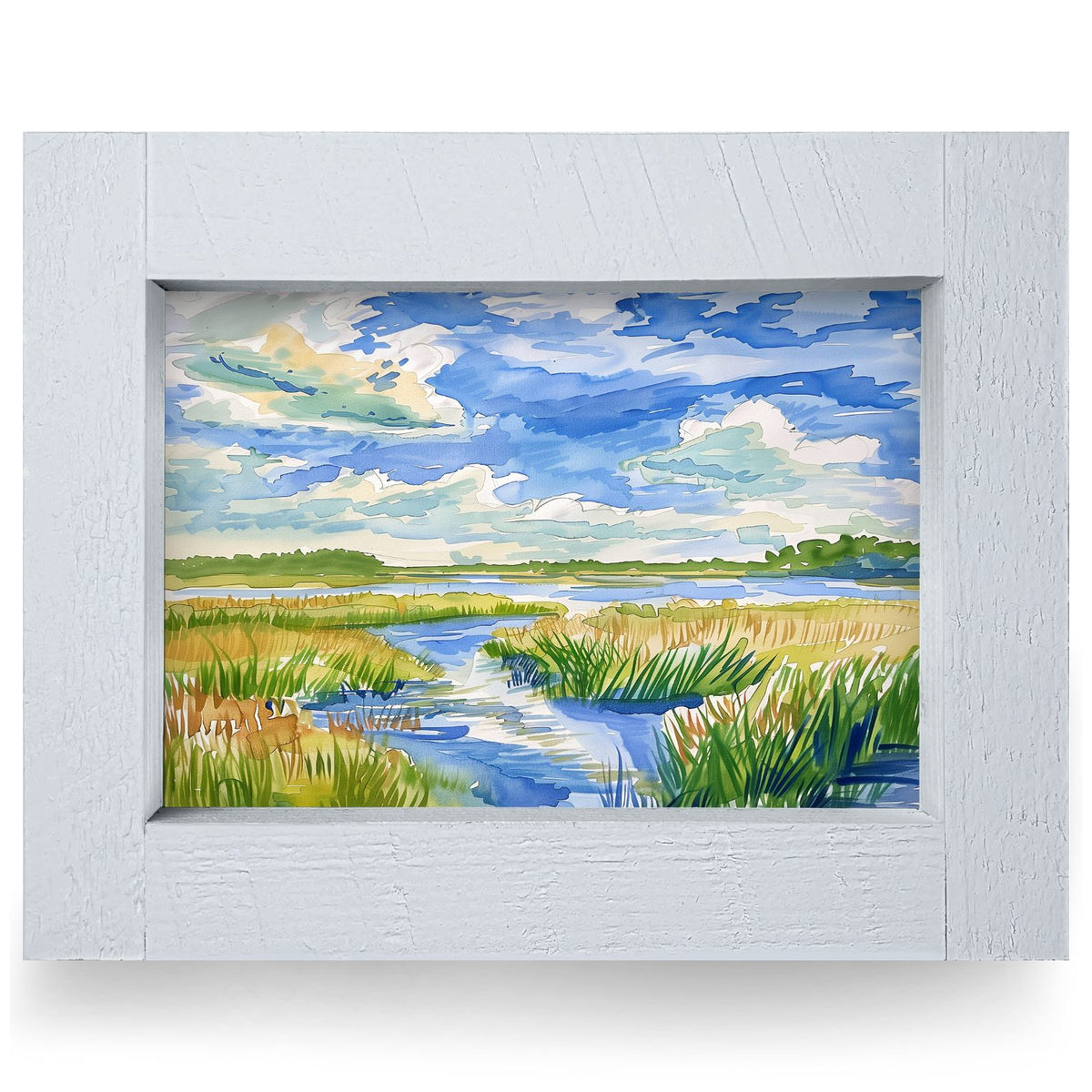 Whispers of the Marsh | Real Wood Framed Wall Art Print